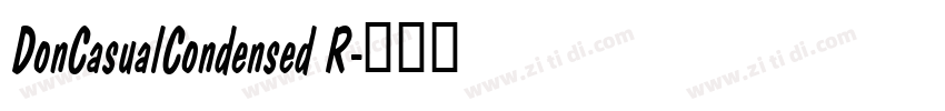 DonCasualCondensed R字体转换